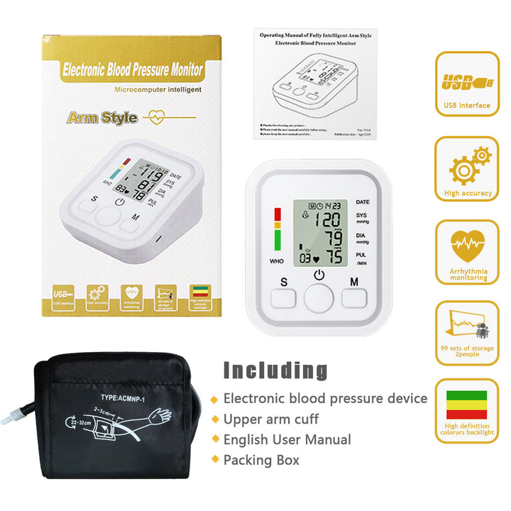 Automatic Upper Arm Blood Pressure Monitor