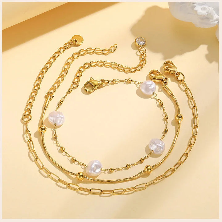 Gold Stainless Steel Chain Bracelet