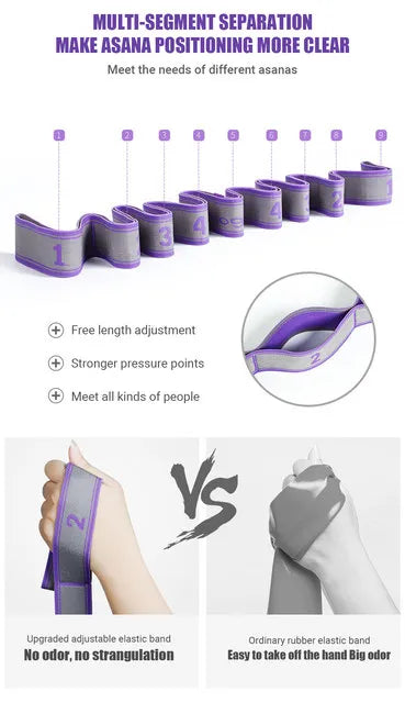 Multi-Section Elastic Yoga Resistance Bands