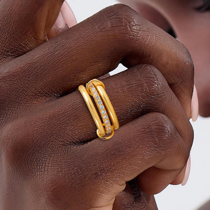 Luxury Zirconia Gold Plating Rings