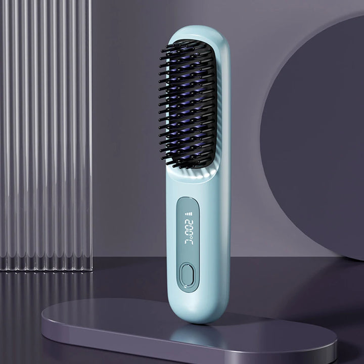 Rechargeable Hot Brush Hair Straightening