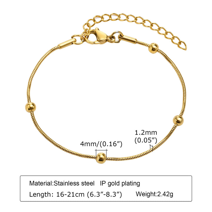 Gold Stainless Steel Chain Bracelet