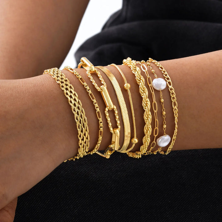 Gold Stainless Steel Chain Bracelet
