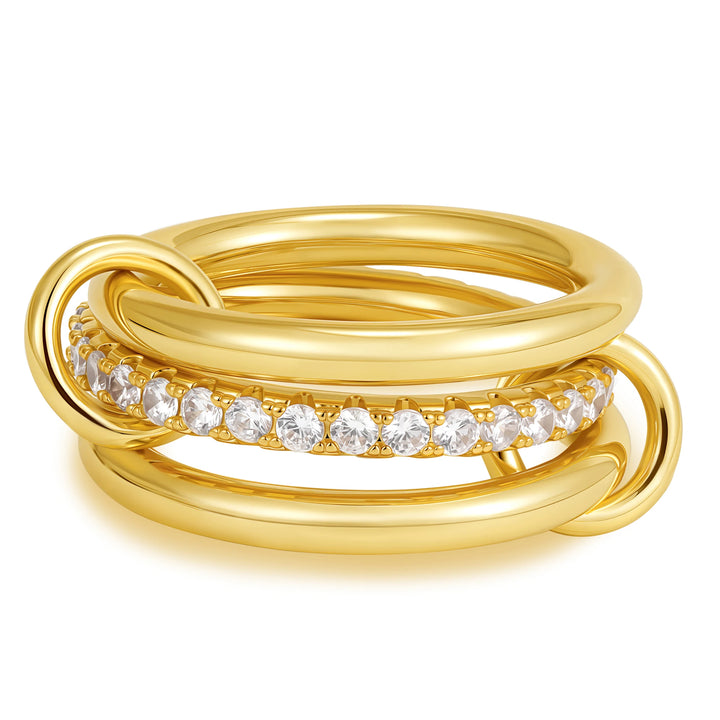 Luxury Zirconia Gold Plating Rings