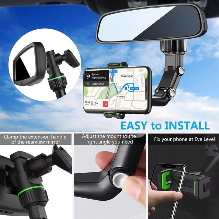 Rear view Mirror Phone Holder