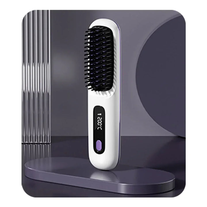 Rechargeable Hot Brush Hair Straightening