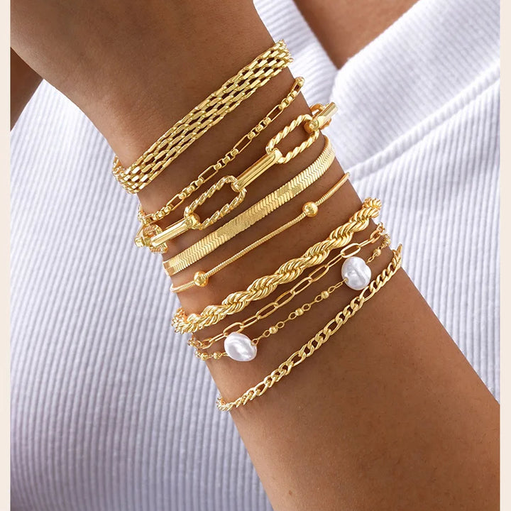 Gold Stainless Steel Chain Bracelet