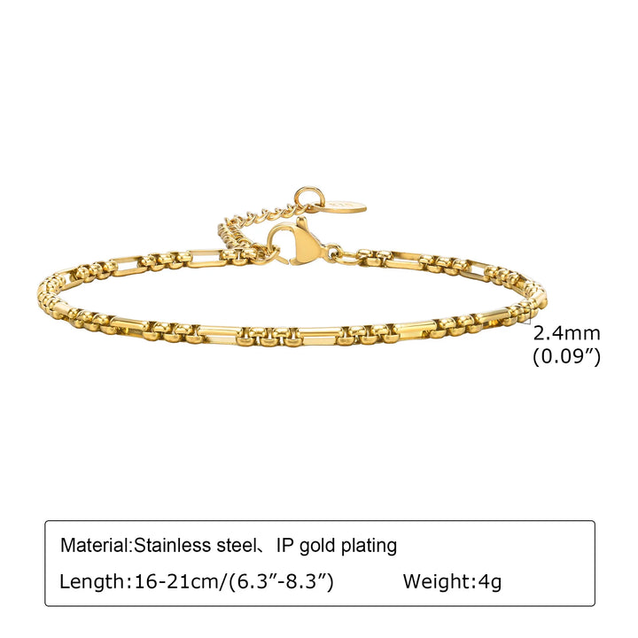 Gold Stainless Steel Chain Bracelet