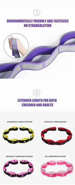 Multi-Section Elastic Yoga Resistance Bands