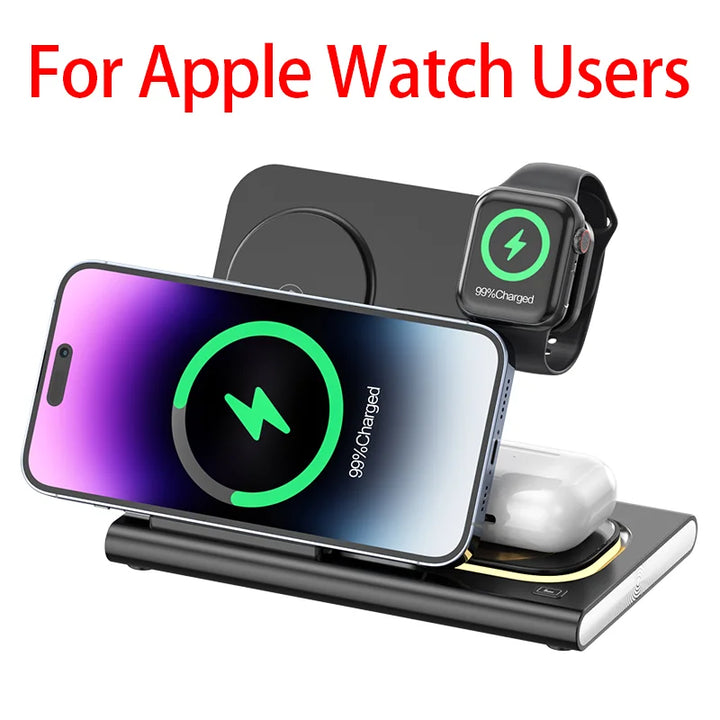 Foldable 3-in-1 Wireless Charger Station