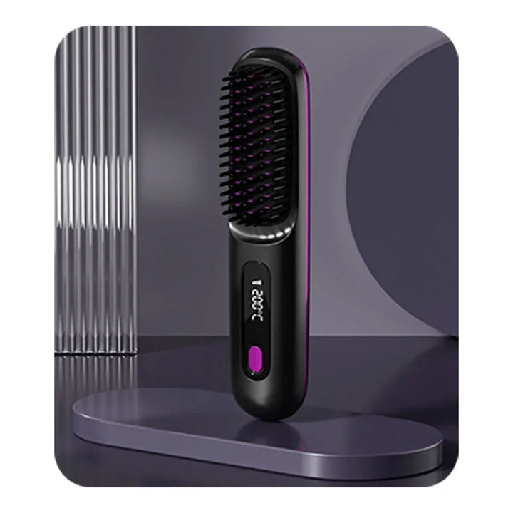 Rechargeable Hot Brush Hair Straightening