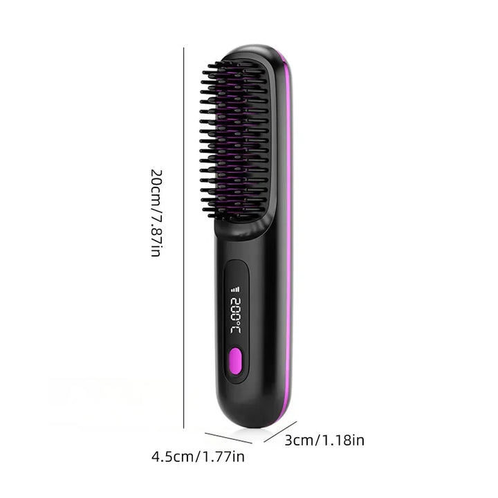 Rechargeable Hot Brush Hair Straightening