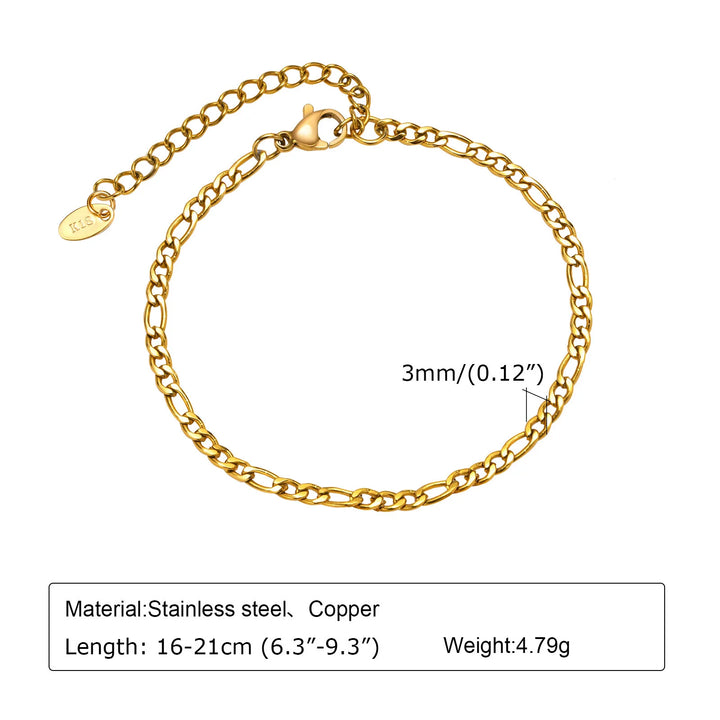 Gold Stainless Steel Chain Bracelet