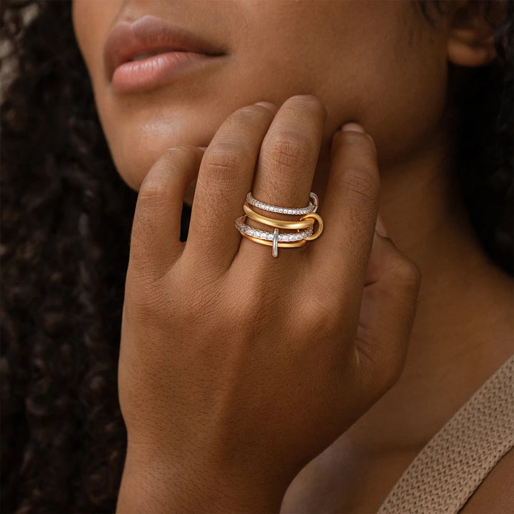 Luxury Zirconia Gold Plating Rings