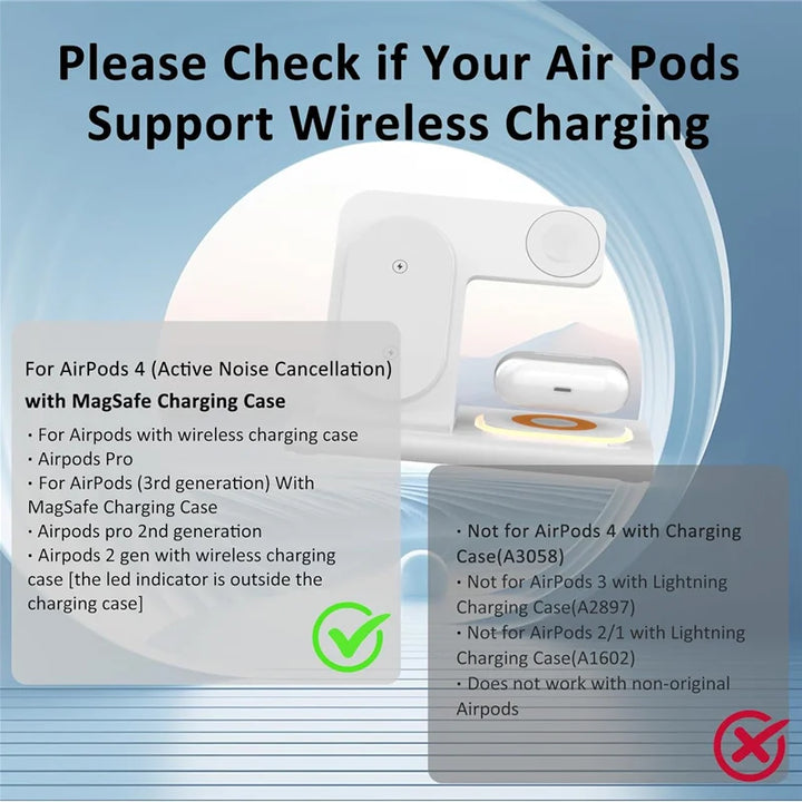 Foldable 3-in-1 Wireless Charger Station