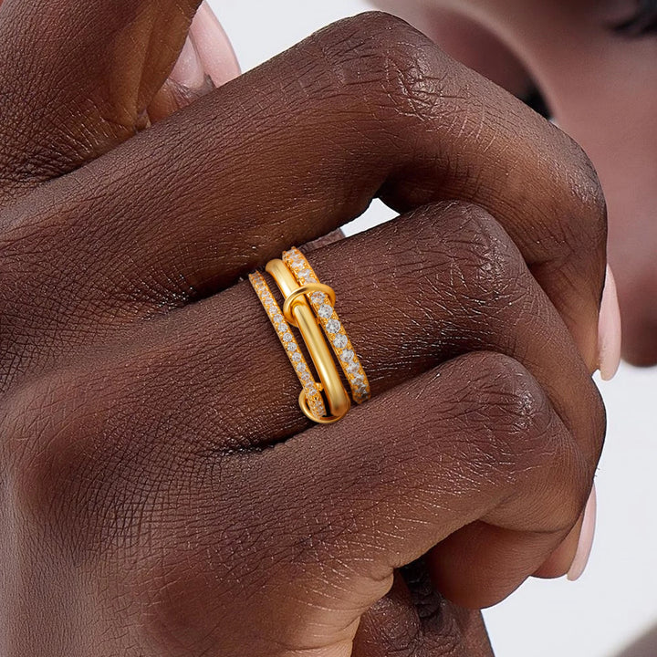 Luxury Zirconia Gold Plating Rings