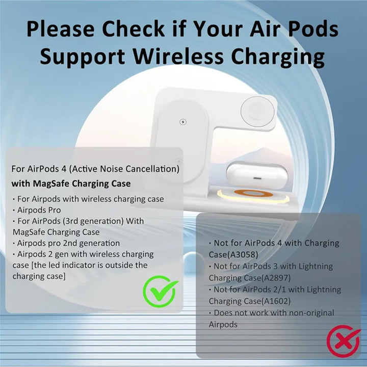 Foldable 3-in-1 Wireless Charger Station