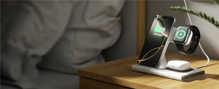 Foldable 3-in-1 Wireless Charger Station