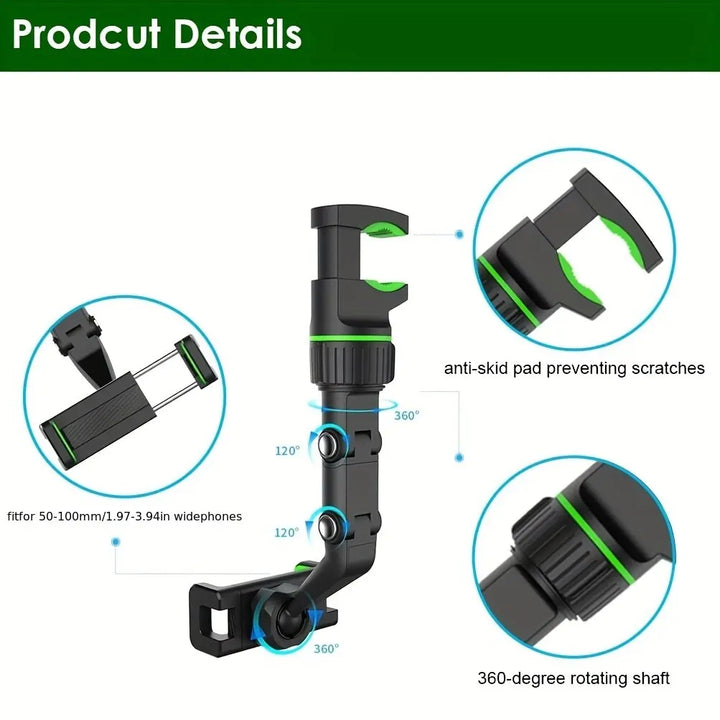 Rear view Mirror Phone Holder